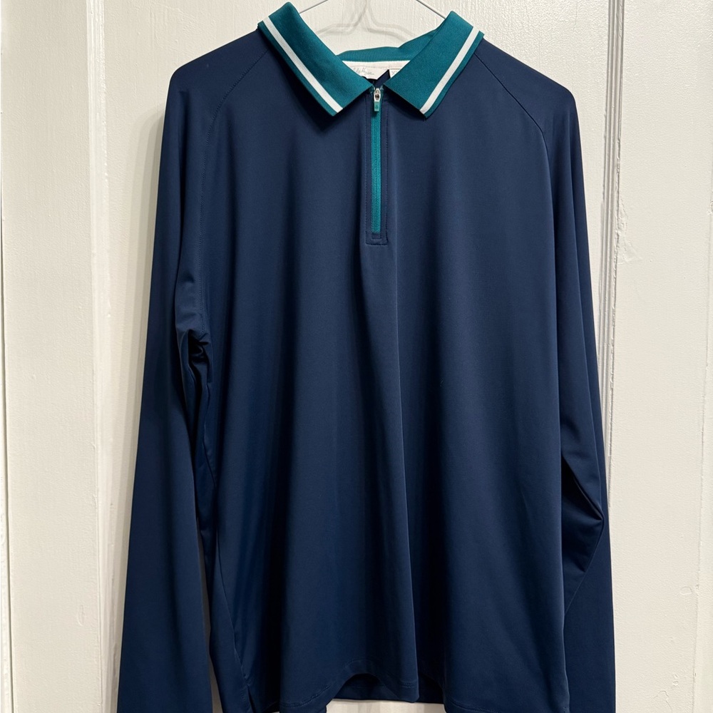 Lady Hagan Navy Blue Long Sleeve Women’s Golf Polo